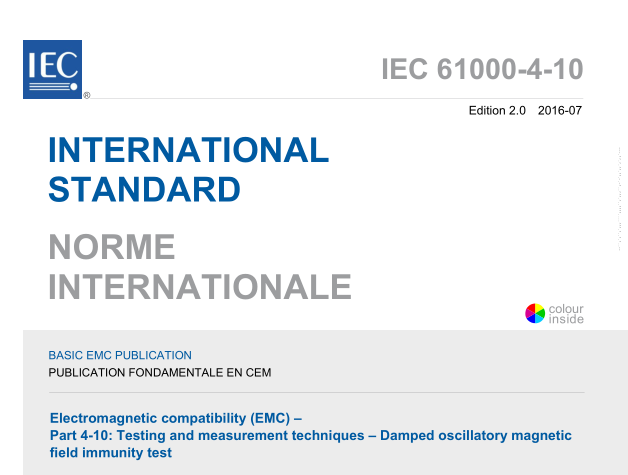 IEC 61000-4-10:2016 pdf download