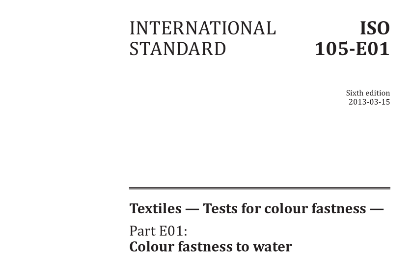 ISO 105-E01:2013 pdf download