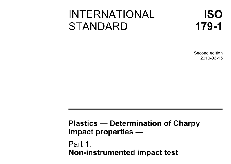 ISO 179-1:2010 pdf download