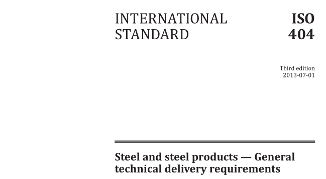 ISO 404:2013 pdf download
