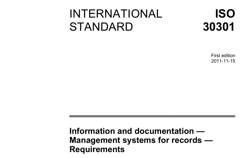 ISO 30301:2011 pdf download