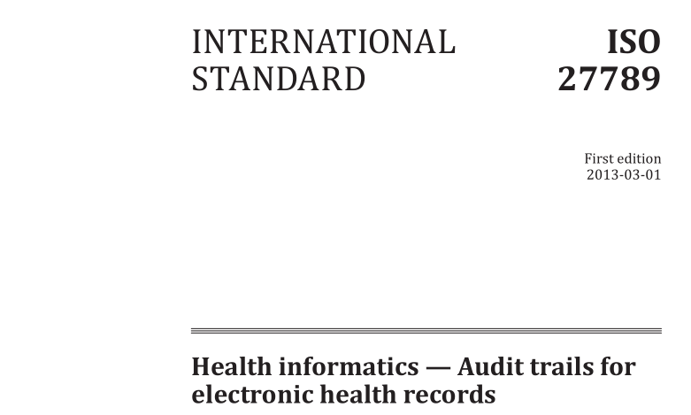 ISO 27789:2013 pdf download