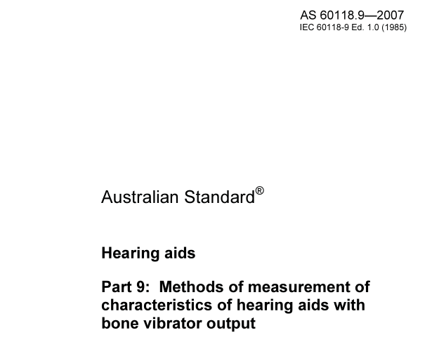 AS 60118.9:2007 pdf download