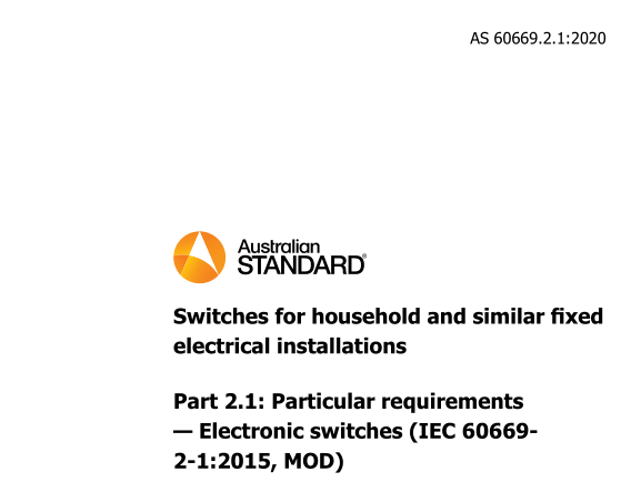 AS 60669.2.1:2020 pdf download