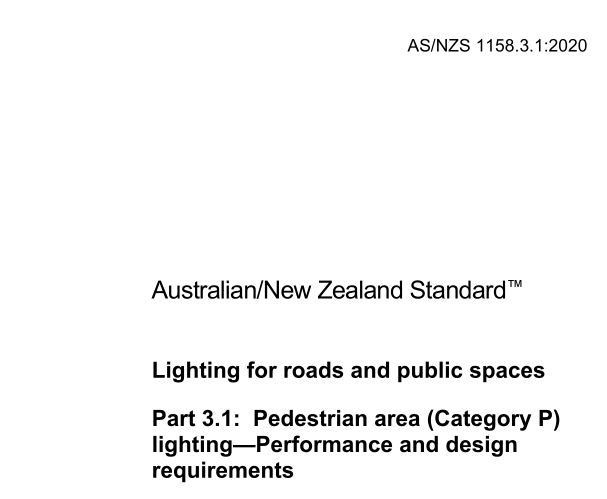 AS NZS 1158.3.1:2020 pdf download