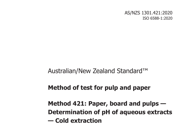 AS NZS 1301.421:2020 pdf download
