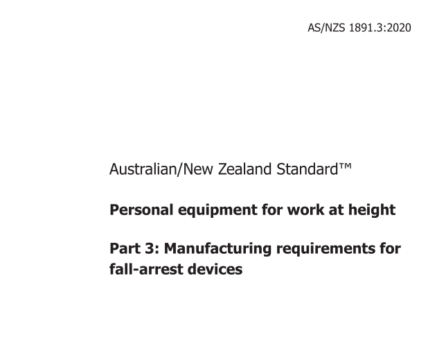AS NZS 1891.3:2020 pdf download