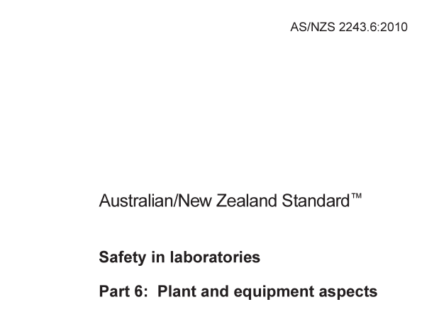 AS NZS 2243.6:2010 pdf download