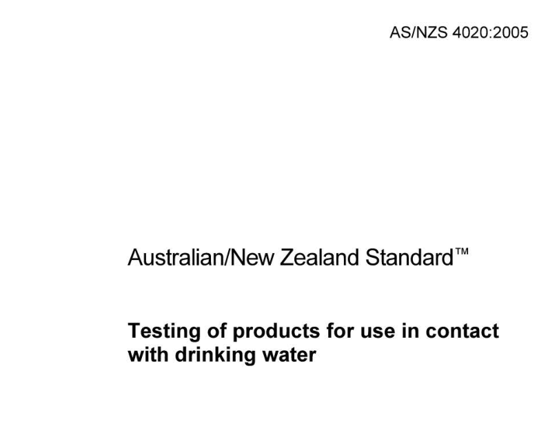 AS NZS 4020:2005 pdf download