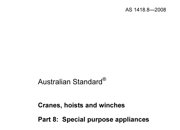 AS 1418.8:2008 pdf download