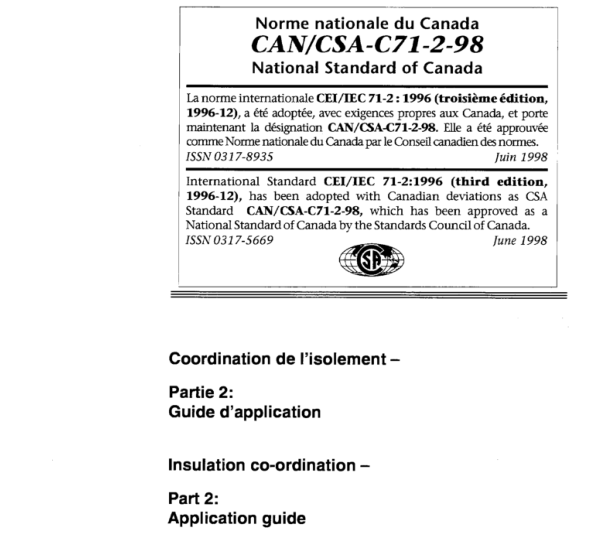 CSA C71-2-98 (R2016) pdf download