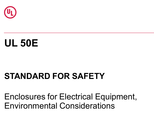 UL 50E:2020 pdf download
