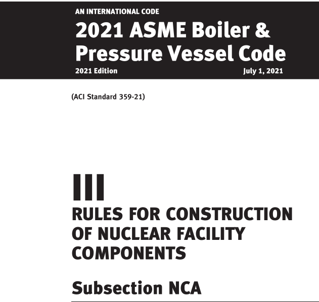 ASME BPVC.III.NCA:2021 pdf download