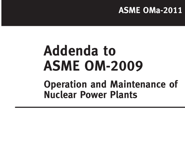 ASME OMA CODE:2011 pdf download