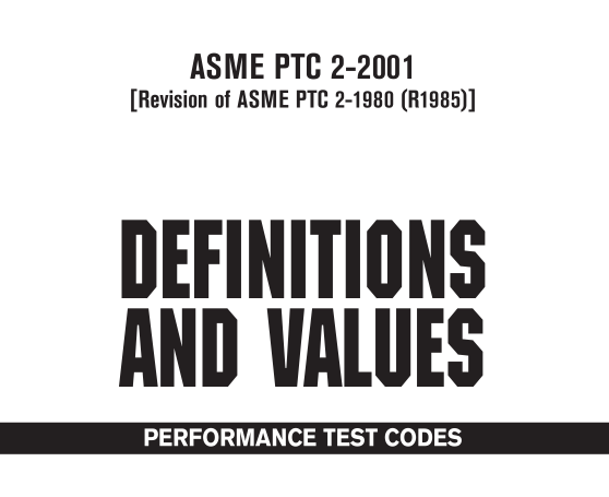 ASME PTC 2:2001 pdf download
