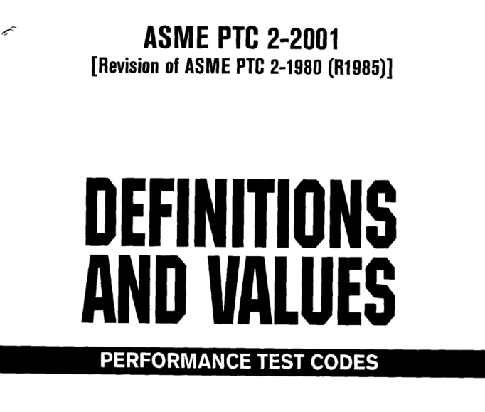ASME PTC 2:2001 pdf download