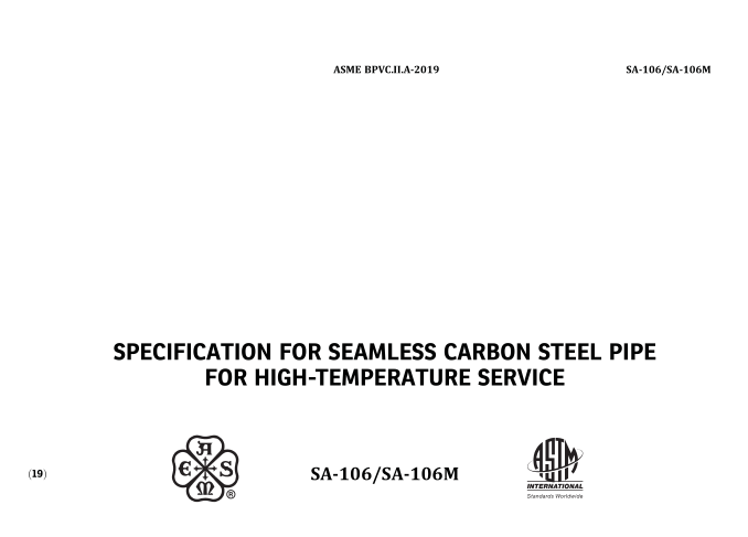 ASME SA 106:2019 pdf download