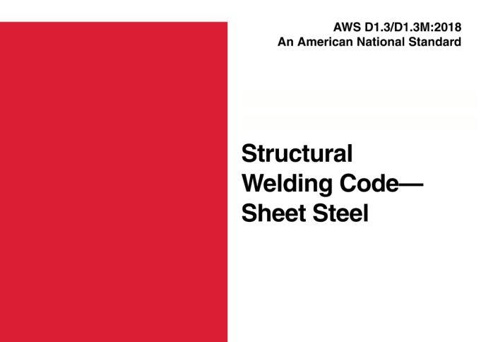 AWS D1.3:2018 pdf download