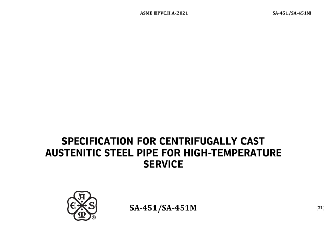ASME SA-451-SA-451M:2021 pdf download