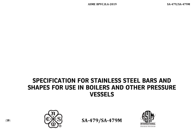 ASME SA 479:2019 pdf download