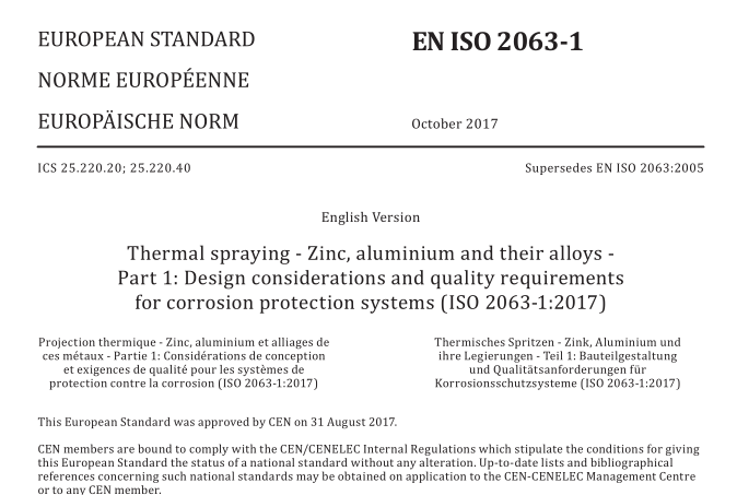EN ISO 2063-1:2017 pdf download