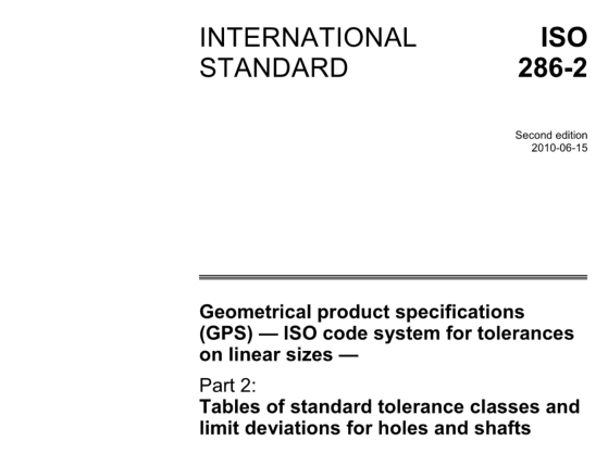 ISO 286-2:2010 pdf download