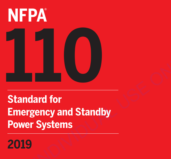 NFPA 110:2019 pdf download