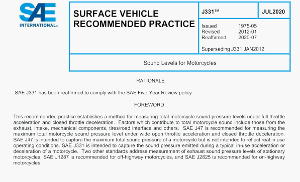 SAE J331:2020 pdf download