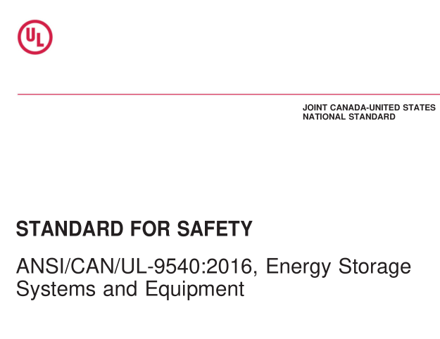 UL 9540:2016 pdf download