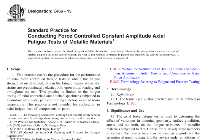 ASTM E466-15 pdf download