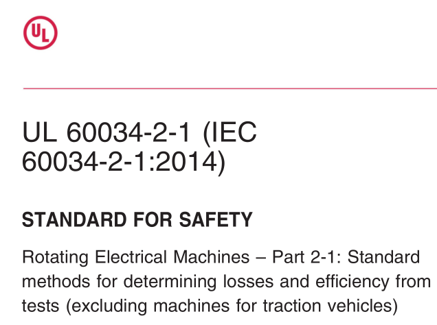 UL 60034-2-1:2017 pdf download