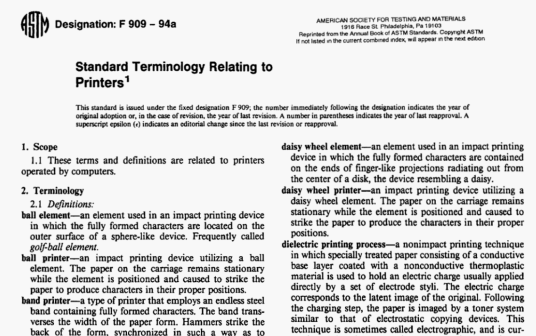 ASTM F909-94a pdf download