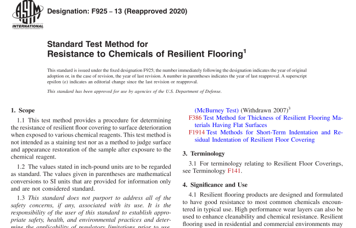 ASTM F925-13(R2020) pdf download