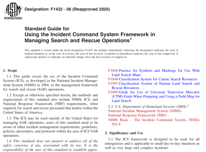 ASTM F1422-08(R2020) pdf download