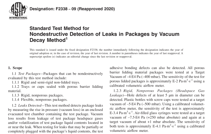 ASTM F2338-09(R2020) pdf download