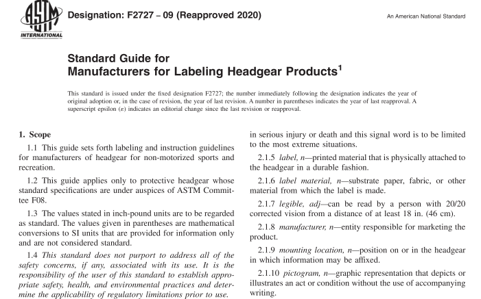ASTM F2727-09(R2020) pdf download