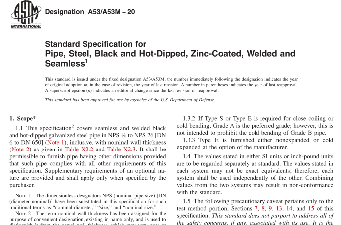 ASTM A53-20 pdf download