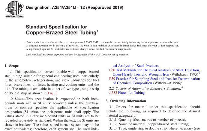 ASTM A254-12(R2019) pdf download