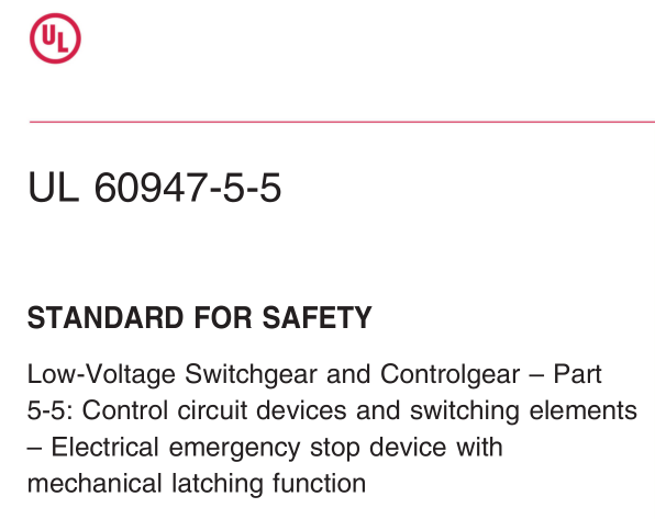 UL 60947-5-5:2017 pdf download