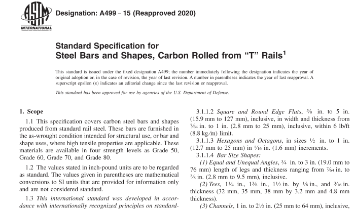 ASTM A499-15(R2020) pdf download