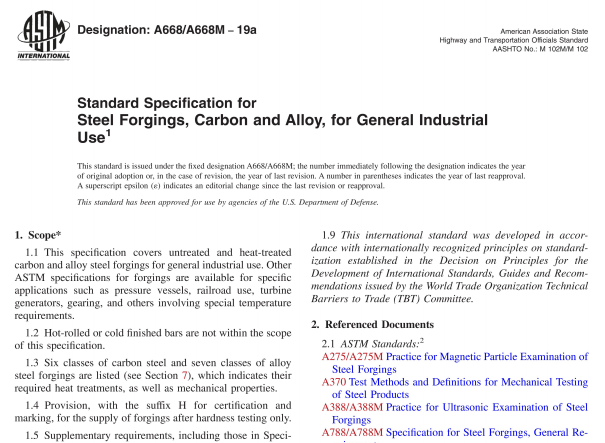 ASTM A668-19a pdf download