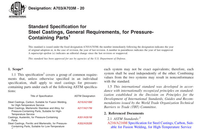 ASTM A703-20 pdf download