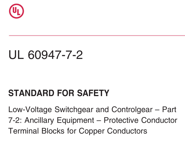 UL 60947-7-2:2017 pdf download