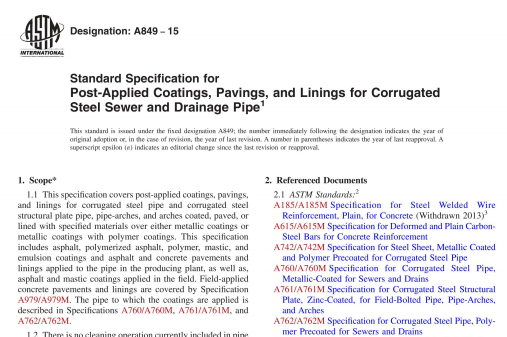 ASTM A849-15 pdf download