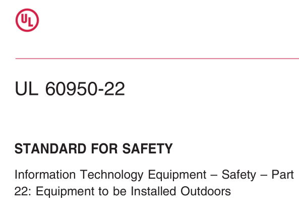 UL 60950-22:2017 pdf download