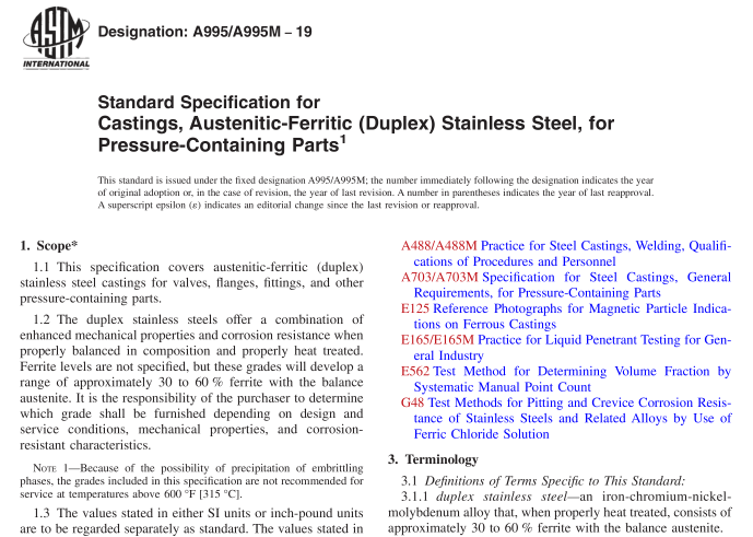 ASTM A995-19 pdf download