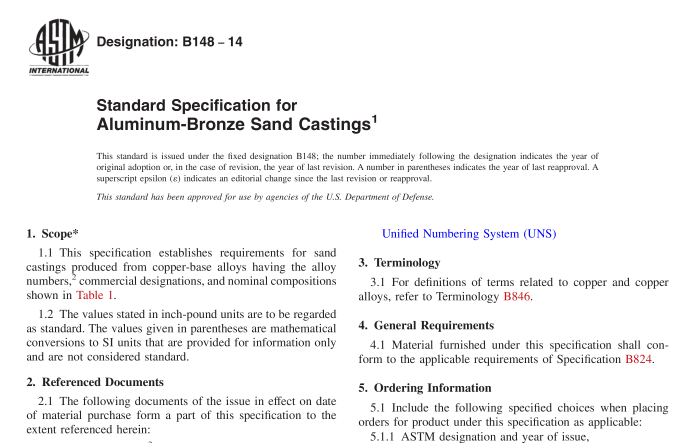 ASTM B148-14 pdf download