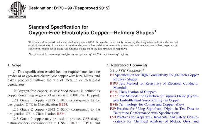 ASTM B170-99(R2015) pdf download