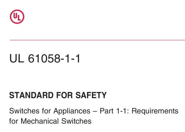 UL 61058-1-1:2017 pdf download