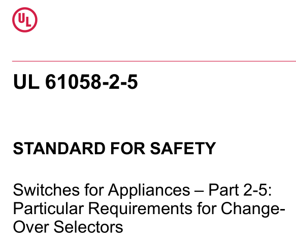 UL 61058-2-5:2020 pdf download